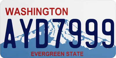 WA license plate AYD7999