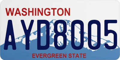 WA license plate AYD8005