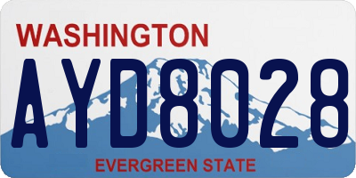 WA license plate AYD8028