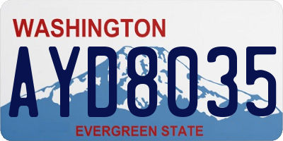 WA license plate AYD8035