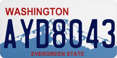 WA license plate AYD8043