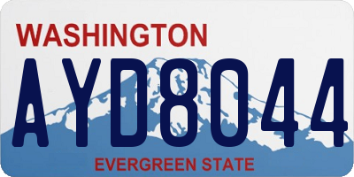 WA license plate AYD8044