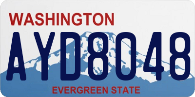 WA license plate AYD8048