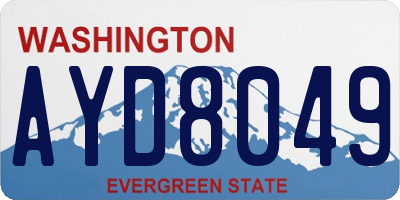 WA license plate AYD8049