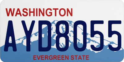 WA license plate AYD8055