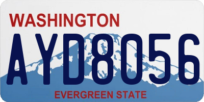 WA license plate AYD8056