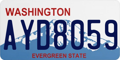 WA license plate AYD8059