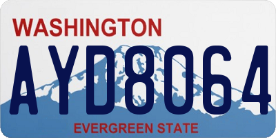 WA license plate AYD8064