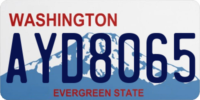 WA license plate AYD8065