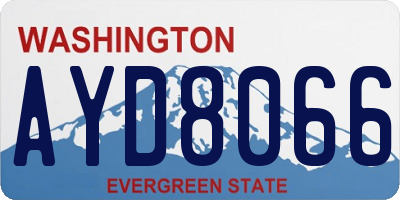 WA license plate AYD8066