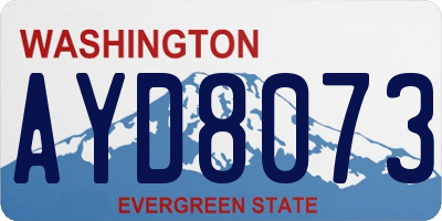 WA license plate AYD8073