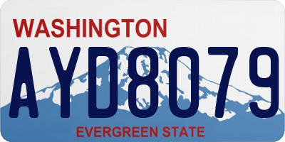 WA license plate AYD8079