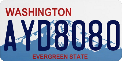 WA license plate AYD8080