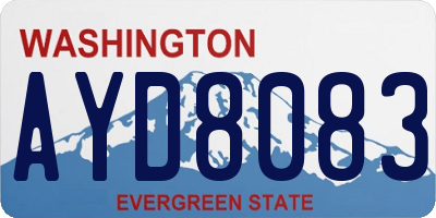 WA license plate AYD8083