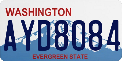 WA license plate AYD8084