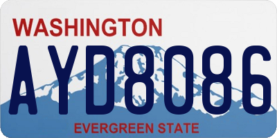 WA license plate AYD8086