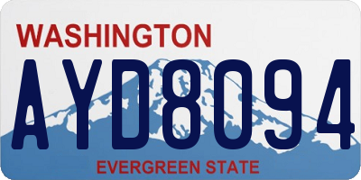 WA license plate AYD8094