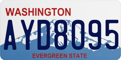 WA license plate AYD8095