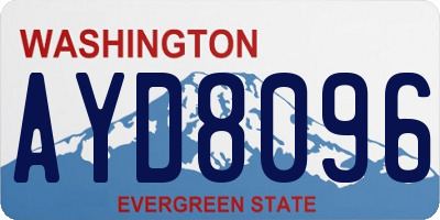 WA license plate AYD8096