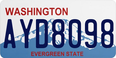 WA license plate AYD8098