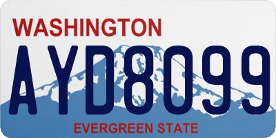 WA license plate AYD8099