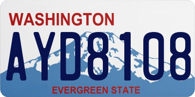 WA license plate AYD8108