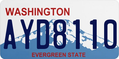 WA license plate AYD8110