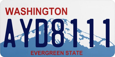 WA license plate AYD8111