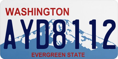 WA license plate AYD8112
