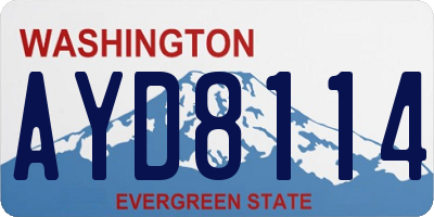 WA license plate AYD8114