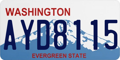WA license plate AYD8115