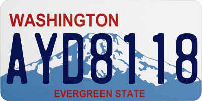 WA license plate AYD8118