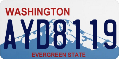 WA license plate AYD8119