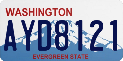 WA license plate AYD8121