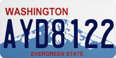 WA license plate AYD8122