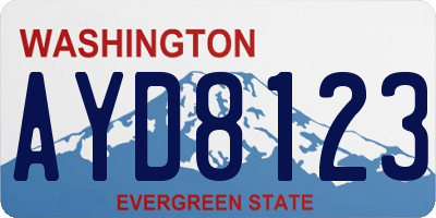 WA license plate AYD8123