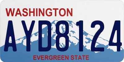 WA license plate AYD8124