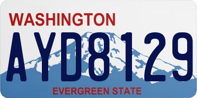 WA license plate AYD8129