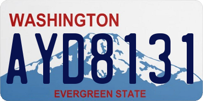 WA license plate AYD8131