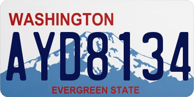 WA license plate AYD8134