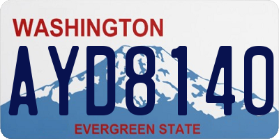 WA license plate AYD8140
