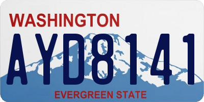 WA license plate AYD8141