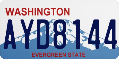 WA license plate AYD8144