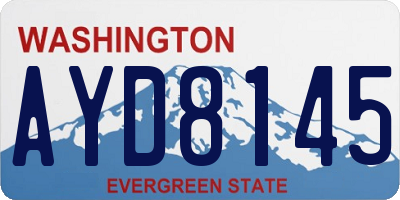 WA license plate AYD8145