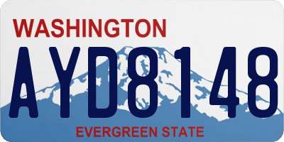WA license plate AYD8148