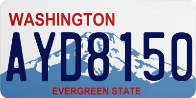 WA license plate AYD8150
