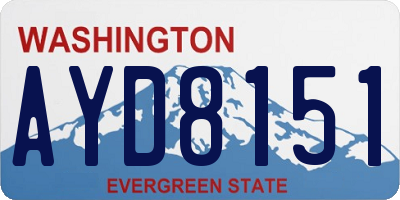 WA license plate AYD8151