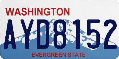 WA license plate AYD8152