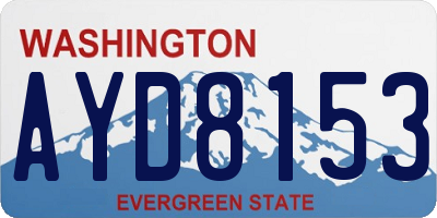 WA license plate AYD8153