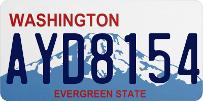 WA license plate AYD8154